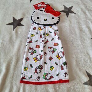 Hello Kitty Head With Red Bow Christmas Holiday Gift Decor Kitchen Hand‎ Towel